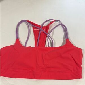 Outdoor Voices fruit punch Sports Bra with Strappy Design